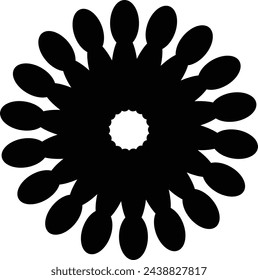 illustration vector graphic of black mandala concept design