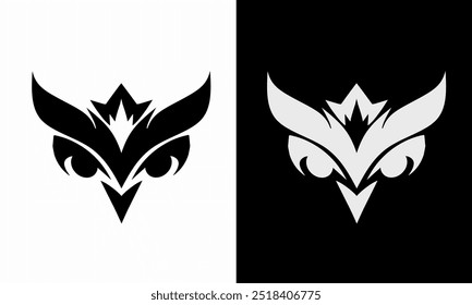 illustration vector graphic of black owl logo design template