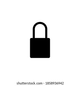 
illustration vector graphic of black padlock icon