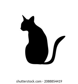 Illustration vector graphic of black shadow cat