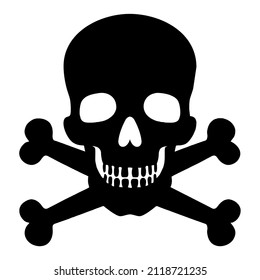 Illustration vector graphic of black skull icon 