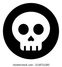 Illustration, Vektorgrafik des schwarzen Schädelsymbol 