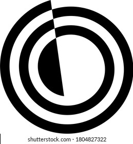 Vektorgrafik der schwarzen Spirale