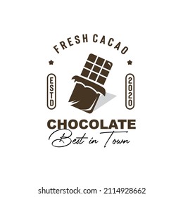 ILLUSTRATION VECTOR GRAPHIC OF black sweet chocolate silhouette from fresh cacao GOOD FOR dark black sweet chocolate vintage logo food logo, valentine, snack, dessert