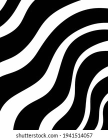 illustration vector graphic of black white wave abstract vector art.