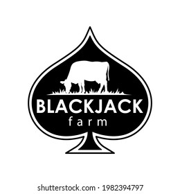 Illustration Vector graphic of Blackjack Ranch design