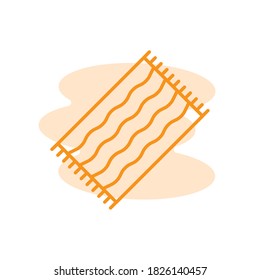 Illustration Vector graphic of blanket icon. Fit for cover, bed, bedroom, comfortable etc.