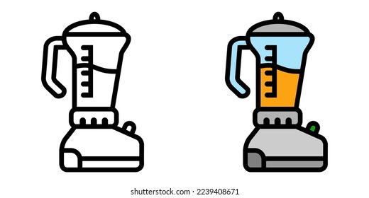 Ilustración Vector Gráfico de Blender, electrodomésticos, Icono de cocina. Caricatura