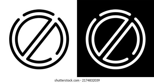 Illustration Vector Graphic of block, stop icon. Black Color