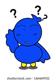 illustration Vector Graphic of Blue Bird Cartoon Character