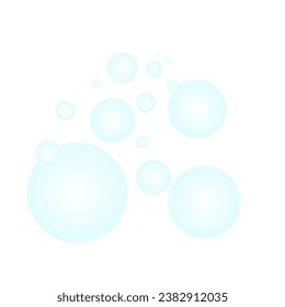 Illustration vector graphic of blue bubble. 