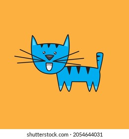 Illustration, Vektorgrafik der blauen Katze. Ideal für Heimtiere speichern Logo Illustration, oder etc.