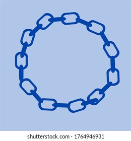 gráfico vectorial de ilustración de cadena azul con diseño de concepto de fondo azul