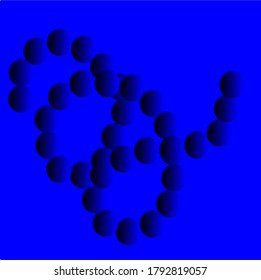 gráfico vectorial de ilustración de diseño de círculo azul