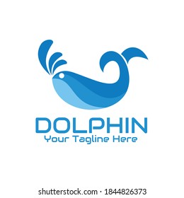illustration vector graphic of blue dolphin animal logo, perfect for animal, company, business, etc.