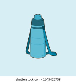 Illustration vector graphic of blue drinking bottle