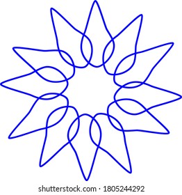 gráfico vectorial de ilustración de diseño de concepto mandala azul