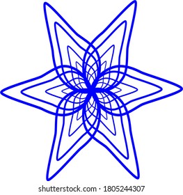illustration vector graphic of blue mandala concept design