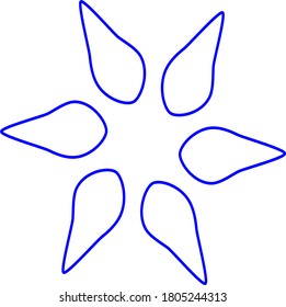 Vektorgrafik der blauen Mandala-Konzeption