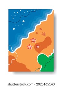 Illustration vector graphic of blue sea abstract design themes. Suitable for wall art, canvas digital printing, poster cover, decoration, furniture, etc.