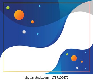 Illustration Vector Graphic of blue wave abstract  background