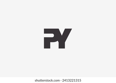 Illustration vector graphic of bold letter PY logo