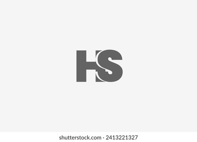 Gráfico vectorial de ilustración de letra en negrita logotipo de HSJ