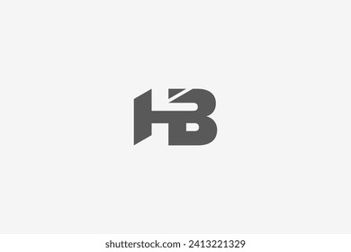 Illustration vector graphic of bold letter HB logo