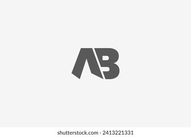 Illustration vector graphic of bold letter AB logo