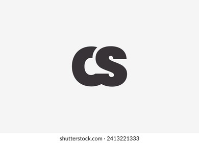 Illustration vector graphic of bold letter CS logo