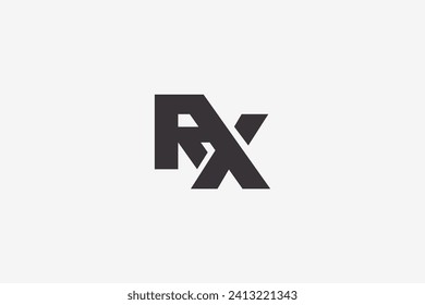 Illustration vector graphic of bold letter RX logo