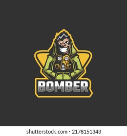 Illustration vector graphic of Bomber, good for logo design