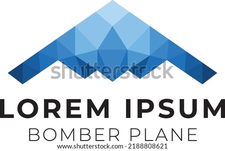 Illustration vector graphic Bomber Plane Polygon Style, good for logo, flyer, magazine, T-Shirt, website, etc. (Editable Version)