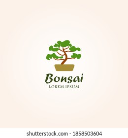 Illustration vector graphic of Bonsai logo. Design inspiration. Fit to your Business, community, etc