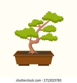 illustration vector graphic of bonsai tree 
