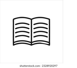 Illustration Vector Graphic of book, black, white back ground.