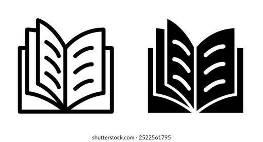 Ilustración Vector gráfico de icono de libro. Apto para el aprendizaje, la educación, la literatura, el estudio, la librería, etc.