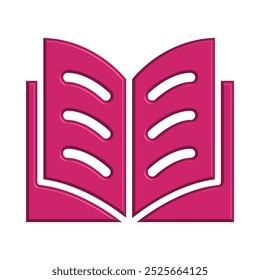 Illustration Vektorgrafik des Buchsymbols. Fit für Lernen, Bildung, Literatur, Studium, Buchhandlung usw.