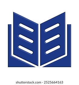 Ícone Vetor de Ilustração do livro. Apto para a aprendizagem, educação, literatura, estudo, livraria etc.