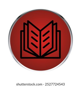 Ícone Vetor de Ilustração do livro. Apto para a aprendizagem, educação, literatura, estudo, livraria etc.