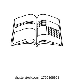 Ilustración Vector gráfico de icono de libro. Apto para el aprendizaje, educación, literatura, estudio, librería, etc.