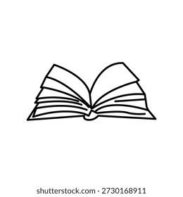 Ilustração Gráfico vetorial do ícone do livro. Apto para a aprendizagem, educação, literatura, estudo, livraria etc.