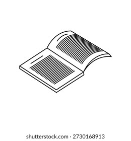 Ilustración Vector gráfico de icono de libro. Apto para el aprendizaje, educación, literatura, estudio, librería, etc.