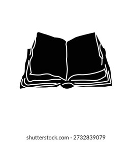 Ilustración Vector gráfico de icono de libro. Apto para el aprendizaje, educación, literatura, estudio, librería, etc.