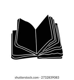 Ilustración Vector gráfico de icono de libro. Apto para el aprendizaje, educación, literatura, estudio, librería, etc.