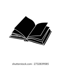 Ilustración Vector gráfico de icono de libro. Apto para el aprendizaje, educación, literatura, estudio, librería, etc.