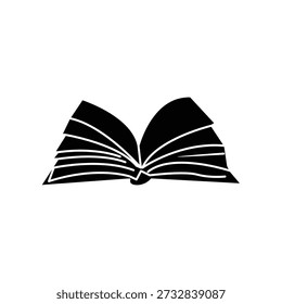 Ilustración Vector gráfico de icono de libro. Apto para el aprendizaje, educación, literatura, estudio, librería, etc.