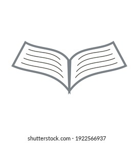 illustration vector graphic of book open page. fit for education symbol