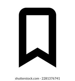Gráfico vectorial de ilustración del icono de marcador. Icono de línea negra