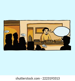 Illustration vector graphic "BOOKS OR COMICS LAYOUT DESIGN 5" you can use it to make books or comics and text balloons are available for adding text